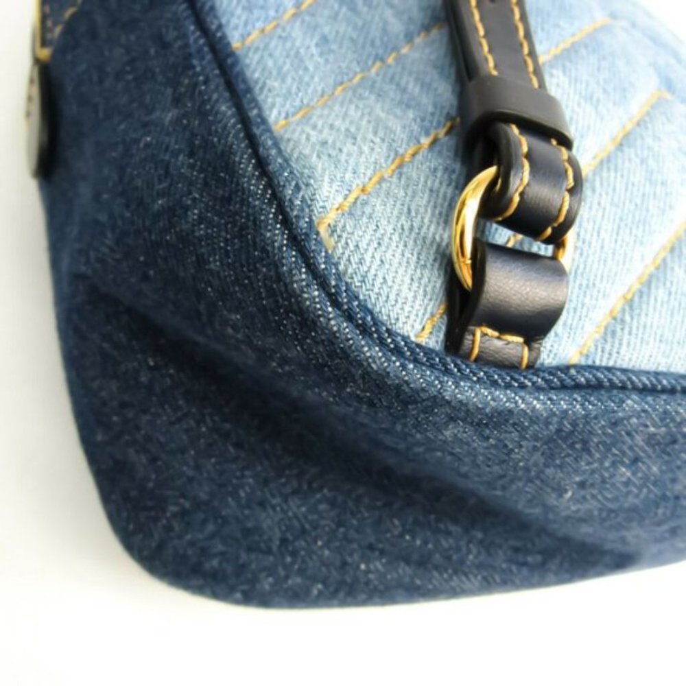 Authentic Stella McCartney Stella Star Leather, Denim Backpack - Picture 5 of 8